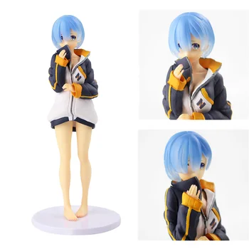 

24cm School Uniform Re:Zero Kara Hajimeru Isekai Seikatsu Rem Casual Ver. PVC Anime Figure Rem Collectible Model Toy