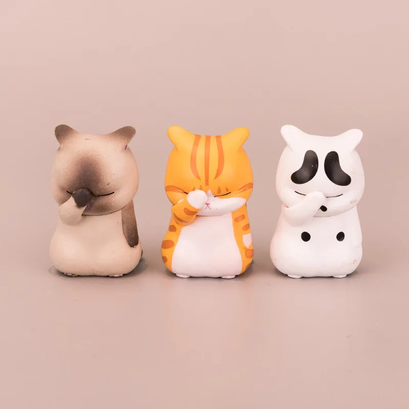 Toy Cat Collection Funny Mini Cats Miniatures Japanese Bell Cat Funny Lucky Creative Ornaments Dancing Doll Holder Cats ornament crafts,miniature figurines,miniature ornament,cat toy ornaments,cat figurine decoration,cat figurines,resin wedding buttons