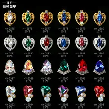 Стиль маникюрные украшения в японском стиле ретро сплав симфония бурение кривой персик сердце воды капелька белка дрель