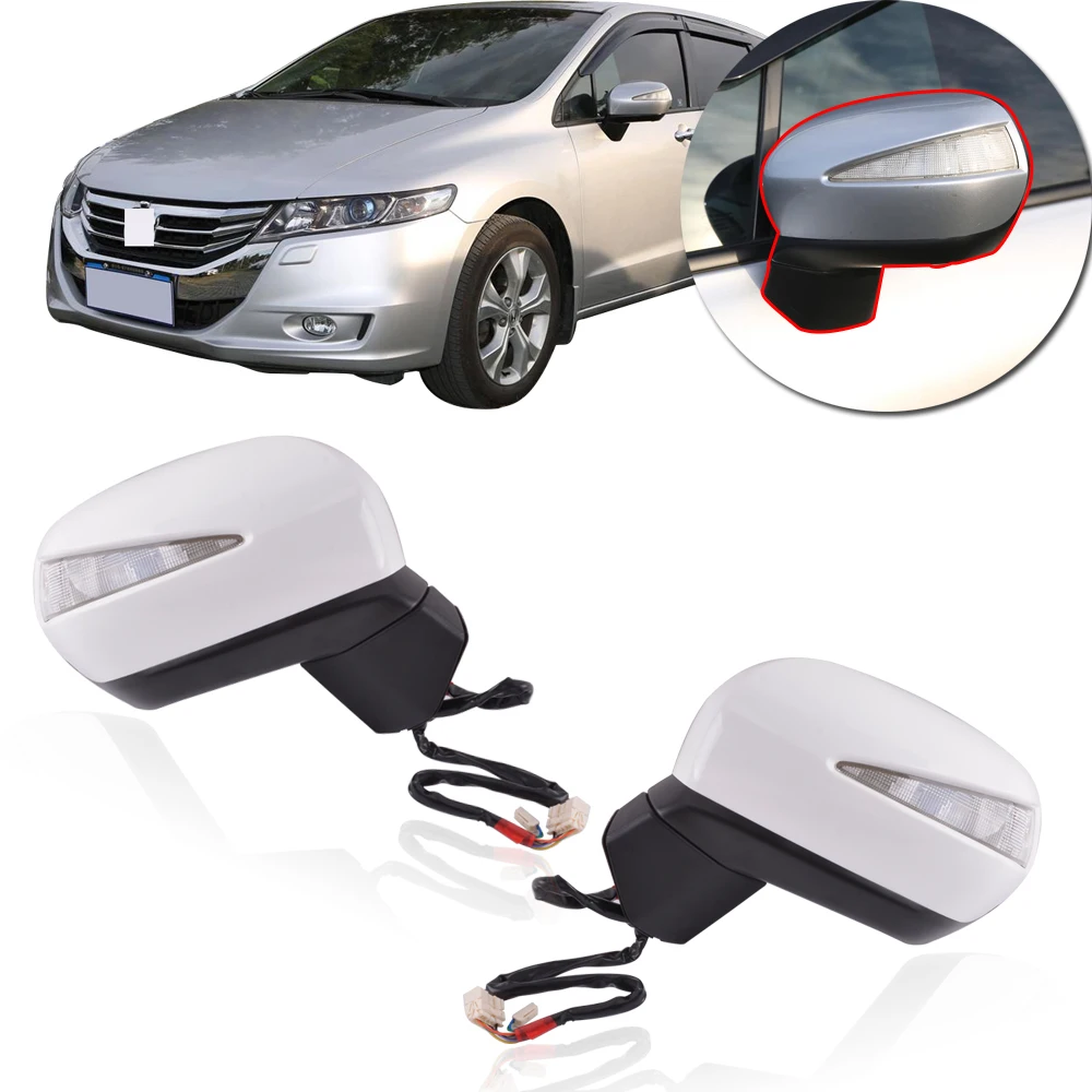 CAPQX 1Pair 10Pin For ODYSSEY RB3 2009-2013 Rearview Mirror With Electric Folding Heating LED Turn Signal light 76258-SLG-H21 | Автомобили