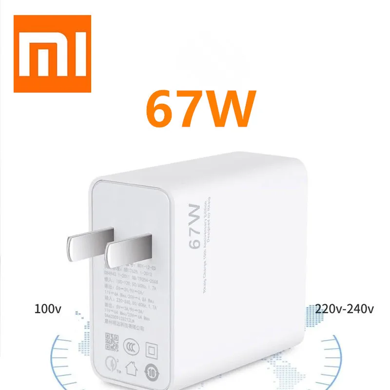 Original Xiaomi Mi 67W Turbo Fast Charger 5A USB Type C Cable for Xiaomi 11 Pro & Xiaomi 11 Ultra 36 Minutes Fully Charged