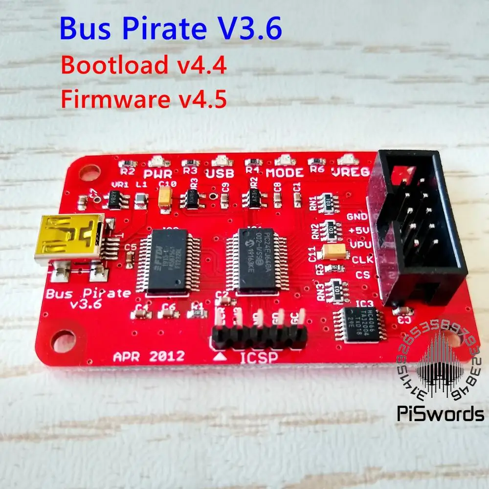 Módulo interfaz Universal Bus Pirate V3.6, USB 3,3-5V, para Arduino DIY