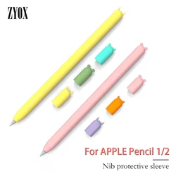 Para ipad tablet touch caneta tpu silicone macio ponta protetora cove para apple pencil 1 2 pencil2 tela stylus anti risco nib caso