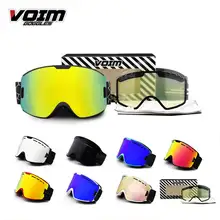VOIM лыжные очки противотуманные REVO линзы легко изменить Защитное снаряжение очки UV400 лыжные зимние очки для мужчин и женщин сноуборд очки