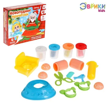 

Set for playing with plasticine "New Year's hairstyles"