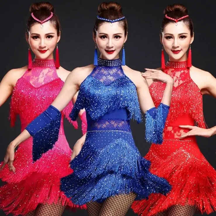 Latin Dance Dress Women/Girls/Lady New Sexy Fringe Salsa/Ballroom/Tango/Rumba/Samba/Latin Dresses For Dancing | Тематическая одежда