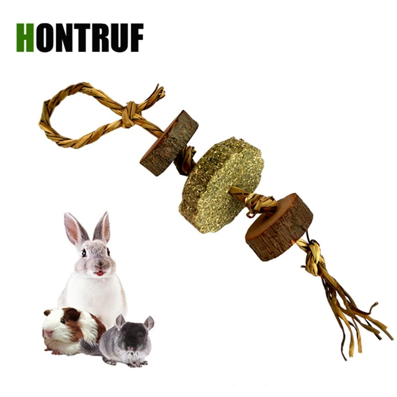 

Rabbit Molar Toy Apple Wood Grass Cake Bite String Pet Chinchillas Totoro Hamster Weed Rope Parrot Grinding Mouth String