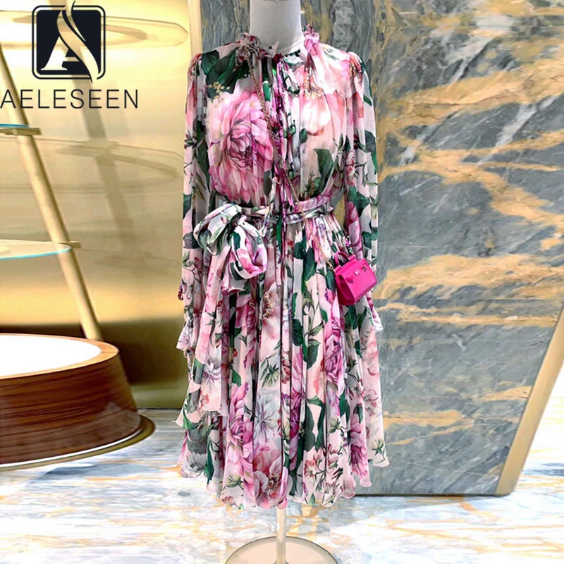 AELESEEN Designer Women Autumn Dress Runway