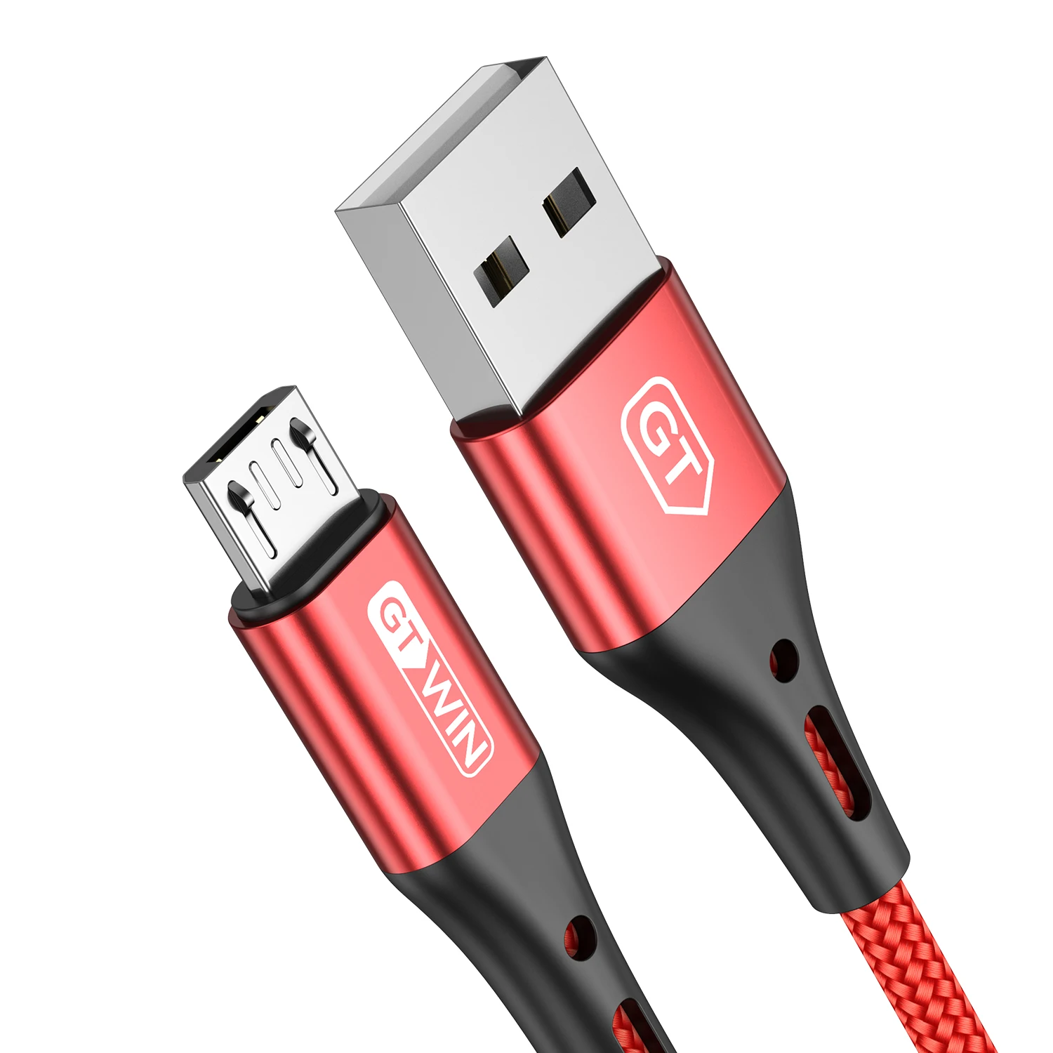 GTWIN Micro USB кабель 3A Быстрая зарядка USB кабель для передачи данных Шнур для samsung Xiaomi Redmi Note 5 Android Microusb Быстрая зарядка 1 м 2 м 3 м - Цвет: Красный