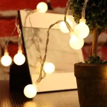 

LED Ball String Lights 10M 50LEDs 80LEDs 220V EU PlugChristmas lights indoor Garland Wedding Xmas Decoration light