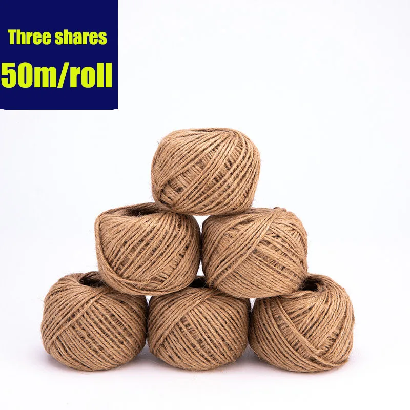 

Handmade Woven Photo Wall Rope, 3 Strands, Hemp Ball, Retro, Creative, DIY, Decoration Accessories