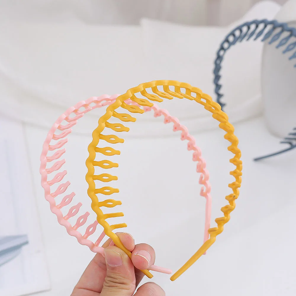 Fashion Simple Headdress Solid Color Resin Hair Comb Non-slip Hairbands Headband Hair Hoop With Teeth Hair Accessories For Women hairclips