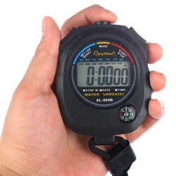 Waterproof Digital LCD Chronograph Stopwatch with Alarm & Strap (1)