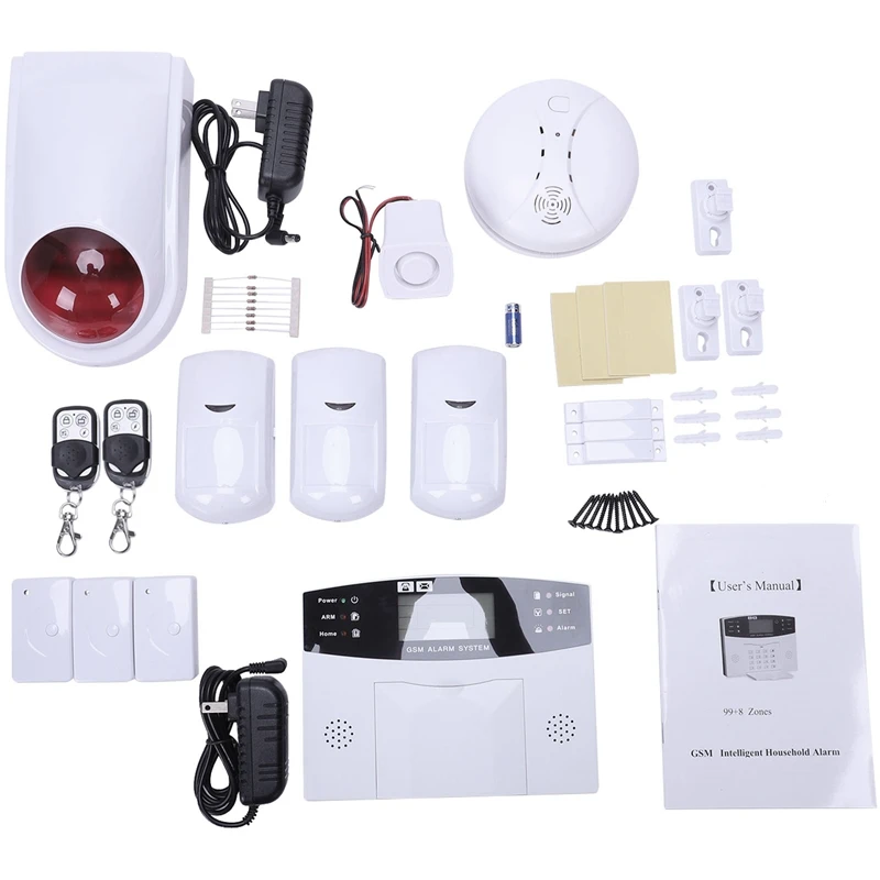 

LCD WIRELESS GSM AUTODIAL SMS HOME HOUSE OFFICE SECURITY BURGLAR INTRUDER ALARM