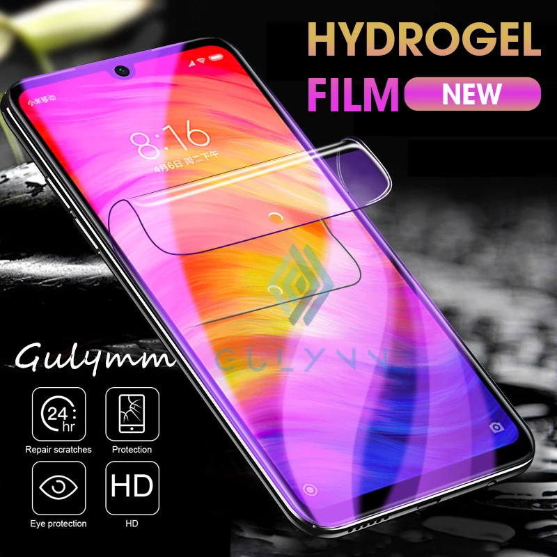 Изогнутая Защитная пленка для экрана 99D Гидрогелевая Xiaomi Redmi K20 Pro Note 9 s 8 7 5 6 GO For Mi 9X