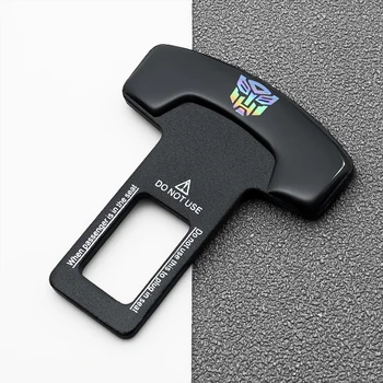 

1/2Pcs Car styling decoration Transformers Autobot Emblem Safety Belt Buckles Truck Seat Safty Belt Alarm Canceler Stopper