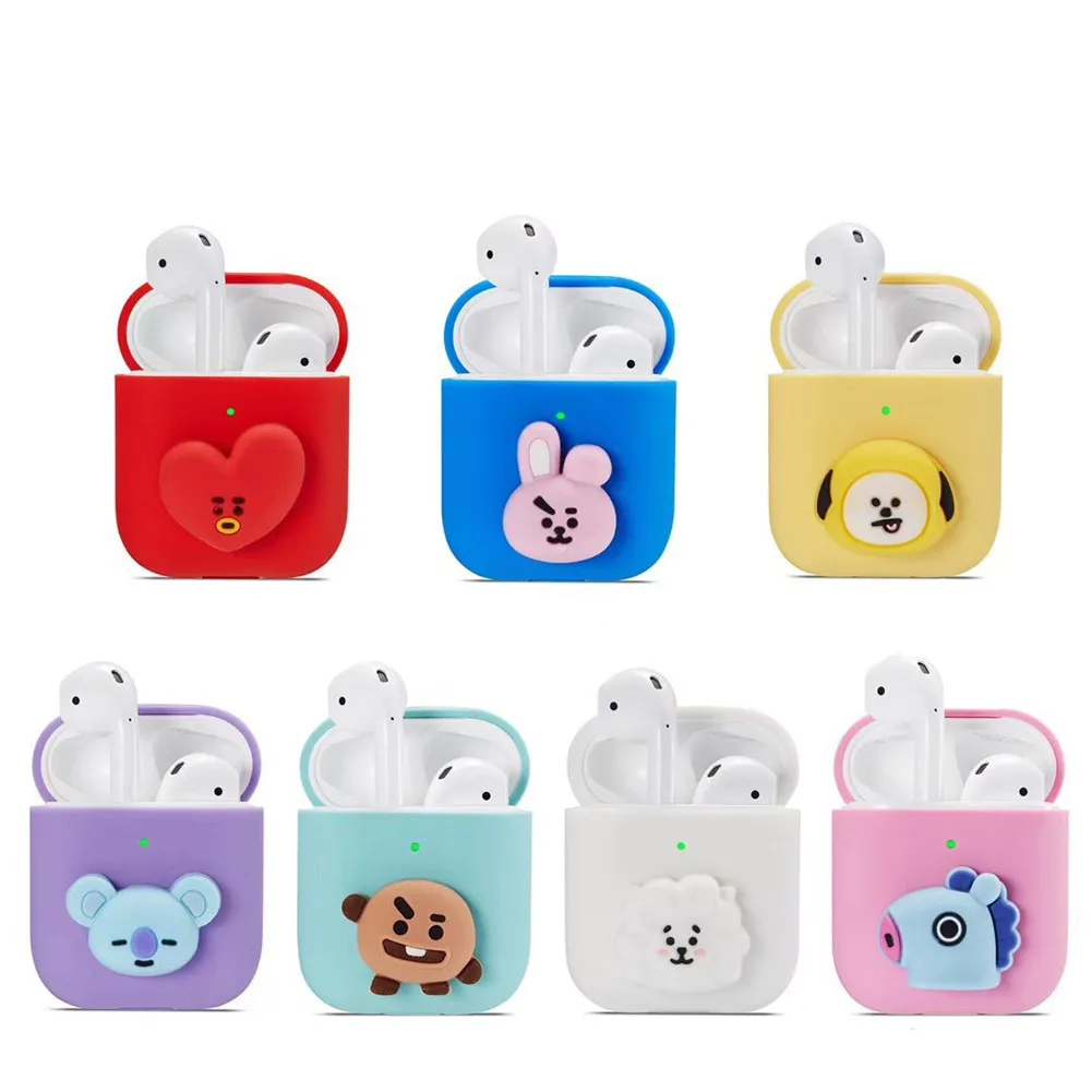 Силиконовый чехол для Airpods 1 2 зарядный 3D милый мультяшный полный защитный s Япония
