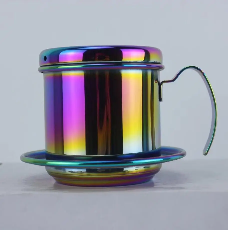 

Colorful 304 Stainless Steel Viet Nam Pot Single Person Coffee Pot di lv hu Coffee Machine Filter Brewing Cold Brew Coffeepot