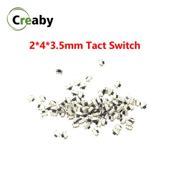

2*4*3.5mm Micro interrupteur Momentary switch Mini Touch Switch SMD MP3 MP4 Tactile Tact Push Tablet Button Switch 10PCS