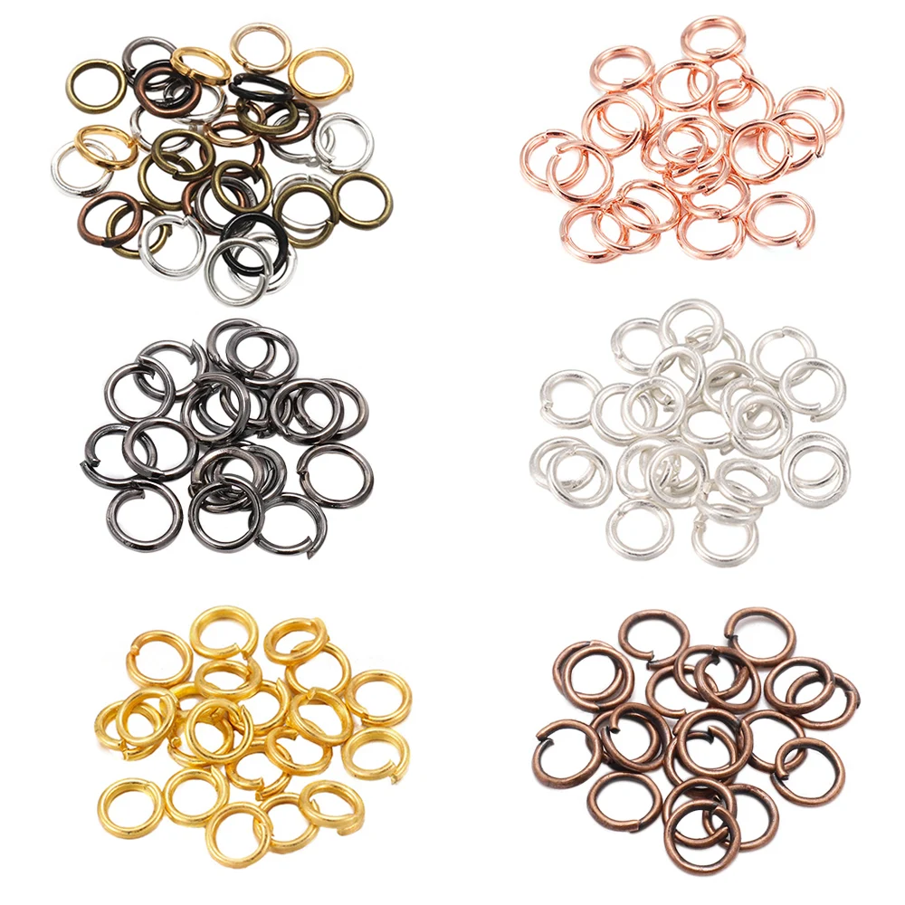 200pcs/lot 4 5 6 8 10 mm Jump Rings Split Rings Connectors For Diy Jewelry Finding Making Accessories Wholesale Supplies