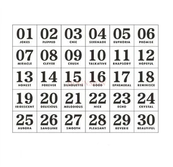 

30pcs Wooden seal date digital handbook decoration tool rubber seal