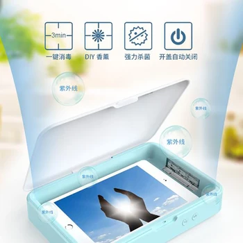 

Mask UV Sterilizer Box Led Ultraviolet Light Sanitizer Underwear Disinfection Cabinet Wireless Charging Sterilizer UV Box