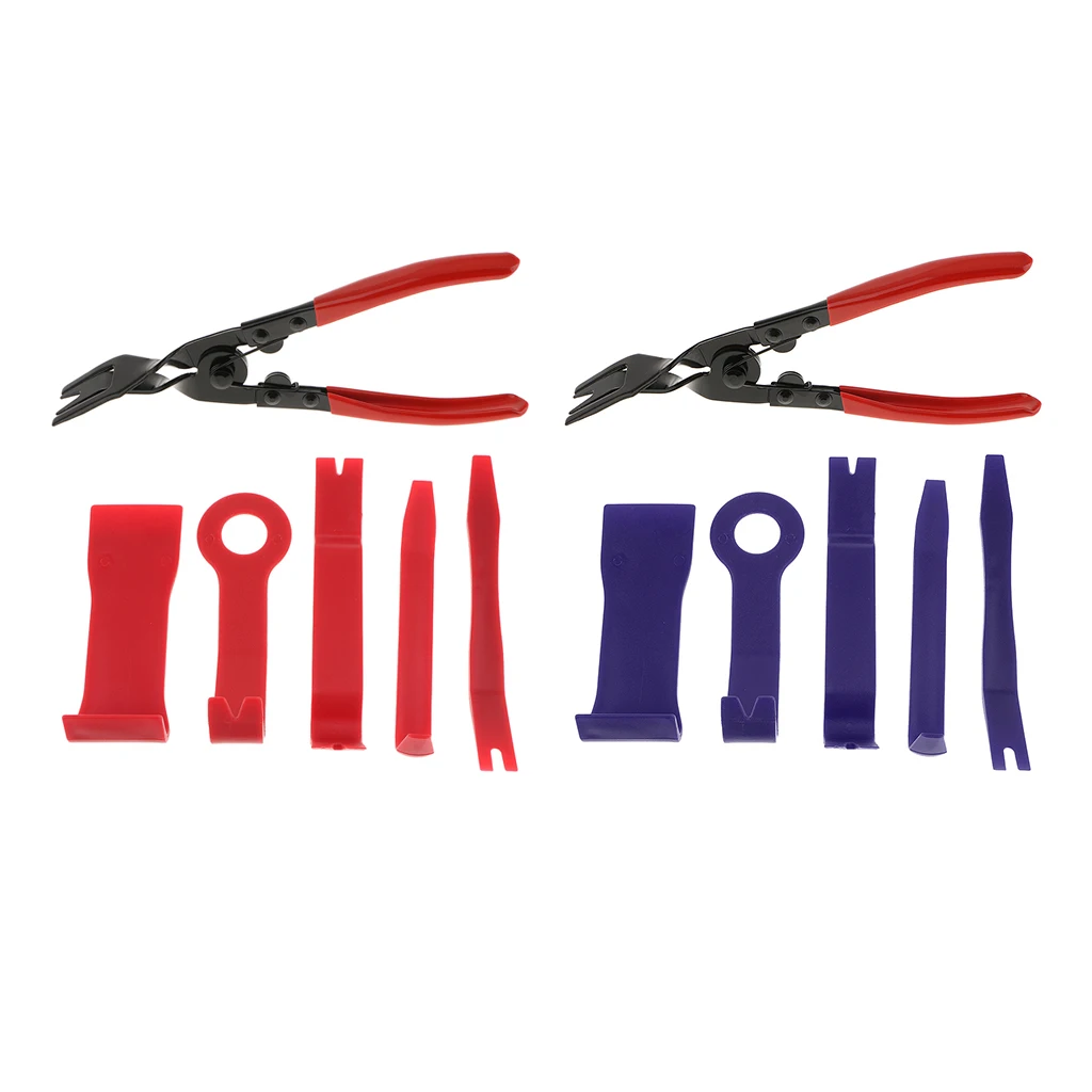 

6Pieces ABS Automobile Audio Door Clip Kit Panel Radio Trim Dash Auto Radio Removal Pry Tools Set Car Panel Removal Tool