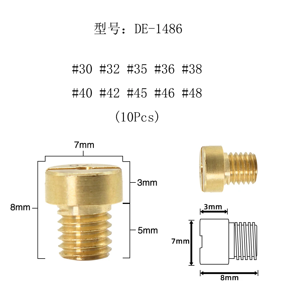 ALconstar-12pcs M5 Gewinde Ersatz #30-#135 Vergaser Jets Für Dellorto SHA  PHBG Carb wichtigsten Injektor düse NC PHVA Pilot Jet - AliExpress