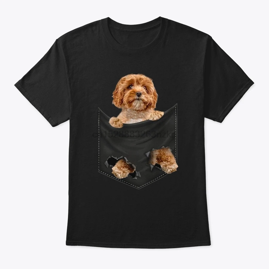 Мужская футболка Cavoodle карманная средней длины (2) Женская | одежда