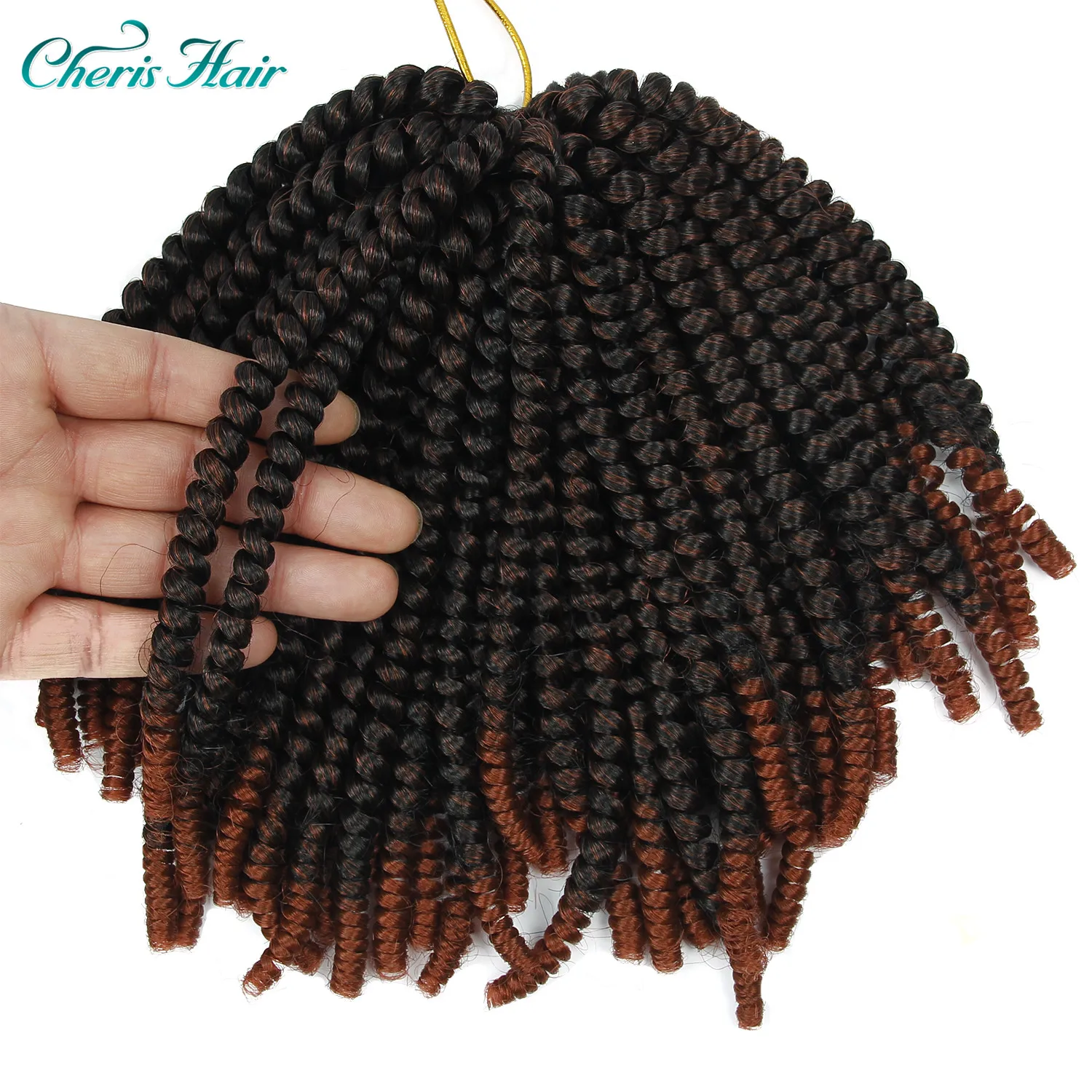 Вязаные крючком волосы весенние волнистые свободные 8 дюймов 6 цветов Омбре