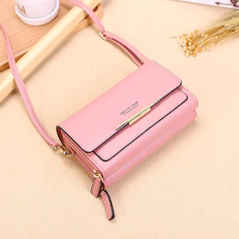 

Ladies High Quality Ladies PU Leather Vertical Purse Multifunctional Standard Clutch Messenger Bag Fashion Casual Bag 2020
