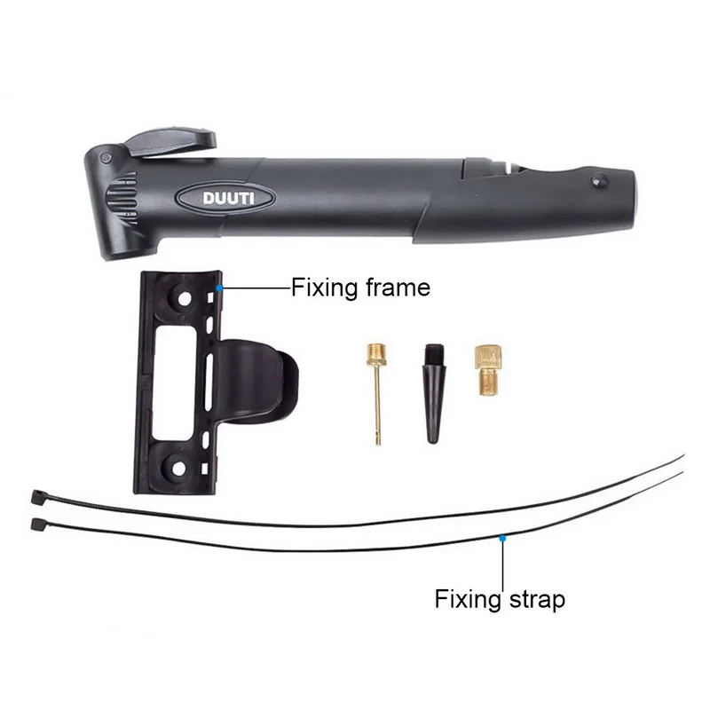 

Mini Bike Pump Portable Bicycle Tyre Pump with Ball Needle Frame Mount Plastic Valve and Needle Adapter Hand Air Pump Inflator