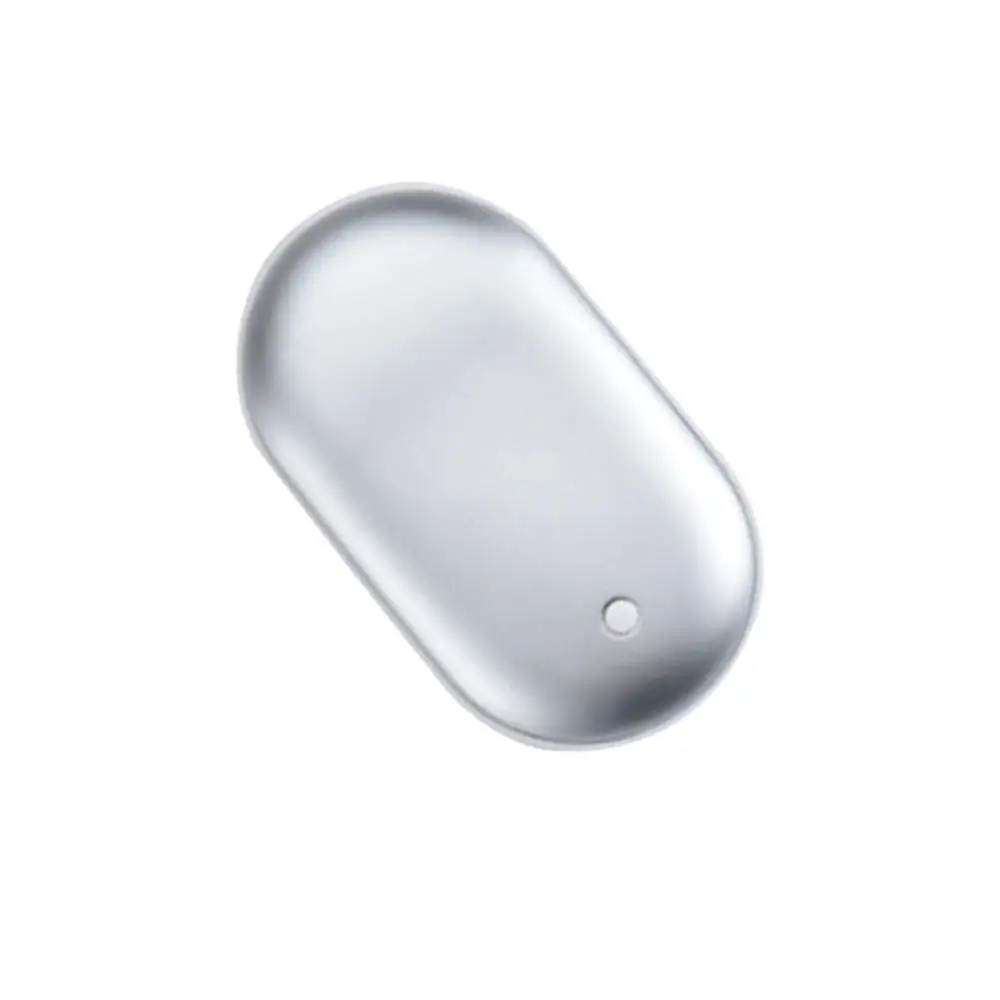silver 5200 мАч Мини-грелка для рук, внешний аккумулятор, зарядка через usb, карманный внешний аккумулятор для телефона, портативное зарядное устройство, зимний удобный нагреватель для рук - Цвет: silver
