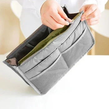 

Portable Multifunction Make Up Women Makeup Organizer Bag Dual Zipper Cosmetic Bag Toiletry Travel Kits Storage Bag