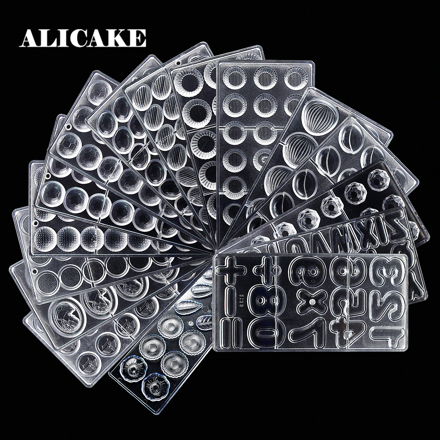 3D Polycarbonate Chocolate Bar Molds Tray Form for Molde Chocolate Moulds Plastic Baking Mold Pastry Bakery Cake Bakeware Tools