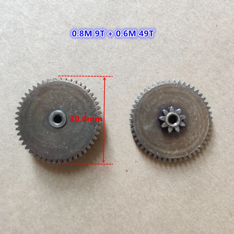 30.6mm Duplex Gear 0.8modulus 9teeth + 0.6modulus 49teeth Gear 0.8M 9T+0.6M 49T Alloy Steel