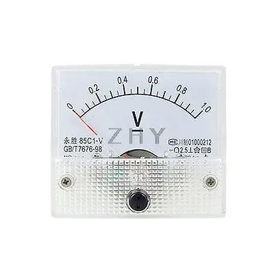 

85C1 DC 0-1.0V Rectangle Analog Volt Panel Meter Gauge