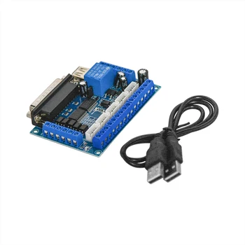 

1pcs 5 Axis CNC Breakout Board Interface With USB Cable For Stepper Motor Driver MACH3 CNC Board Parallel Port Control