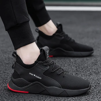 

2019 Outdoor Fashion Popular Casual Breathable Men Comfortable New Flat Shoes Male Walking Adult Lightweight Mesh Men Shoes