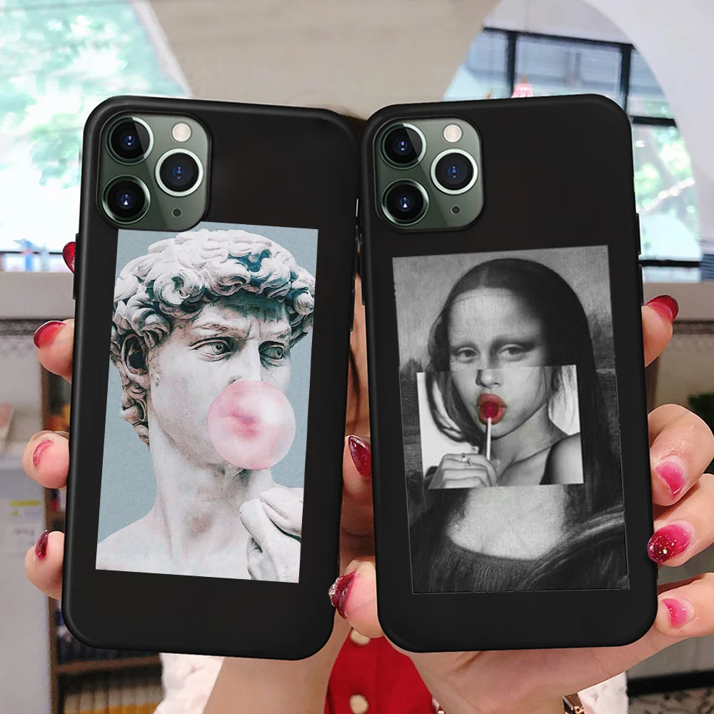Прозрачный чехол Ottwn с рисунком маслом для телефона iPhone 11 Pro Max X 7 8 6S Plus XR XS 12