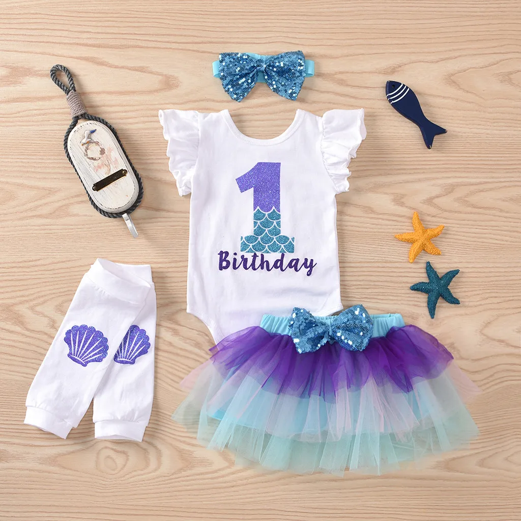 Party Dresses For 1 Year Girls Infant Newborn Baby Romper Tulle Skirt Princess Birthday Outfits Ropa De Baby Niña Recien Nacida baby clothing set line