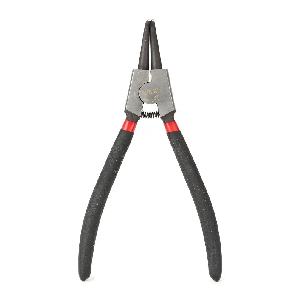 

SHE.K 7 Inch Circlip Pliers External Remove Retain Bent Long Nose Shaft Snap Ring Retainer DIY Spring Hand Repair Tool