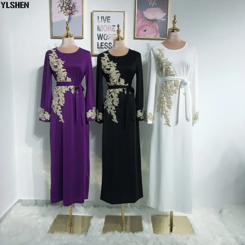 2020 Eid Mubarak Abaya Dubai Muslim Dress Women Embroidery Ramadan Robe Kaftan Islamic Clothing African Dresses Abayas for Women 46