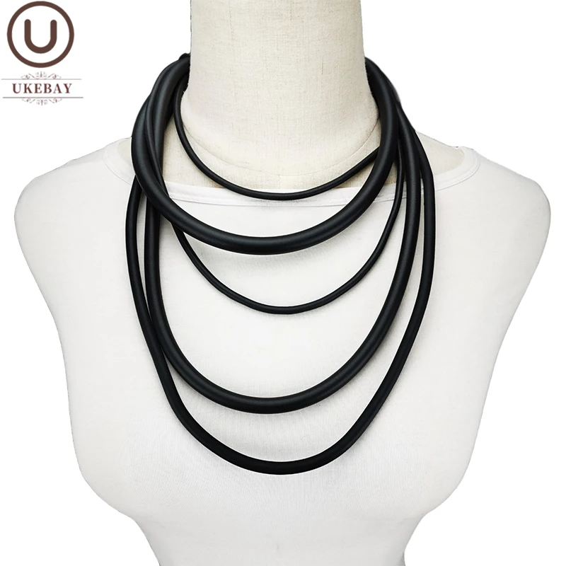 Choker Necklace For Women Short Necklaces Black Rubber Rope Handmade Jewelry Punk Accessories Designer Jewellery Gift velvet choker necklaces,metal choker necklace,lace choker necklaces,women jewelry