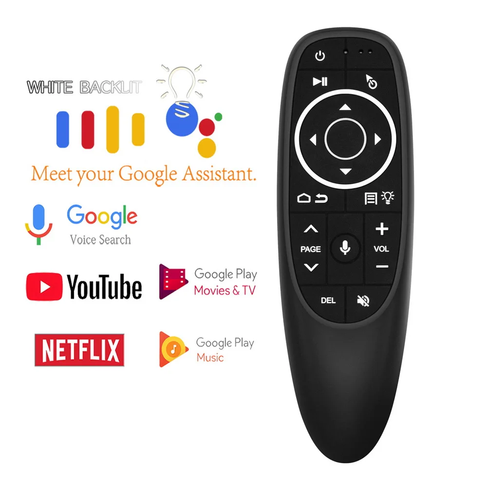 

G10 Smart Voice Remote Control 2.4G 6 Axis Gyroscope Backlit Wireless IR Air Mouse G10S PRO for X96 H96 A95X F3 Android TV Box