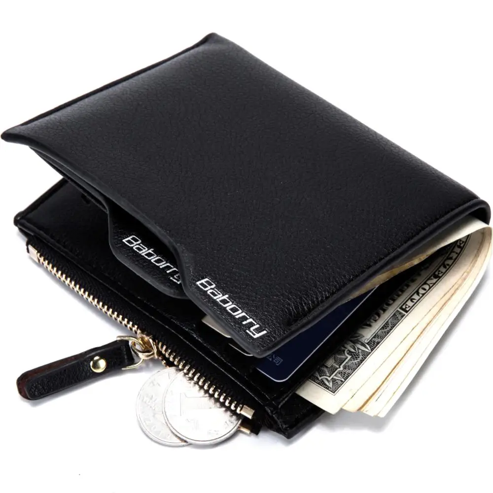 Baborry-男性用の折りたたみ式クレジットカードホルダー,男性用のRFIDロック付きの短い財布 - AliExpress スーツケース  バッグ