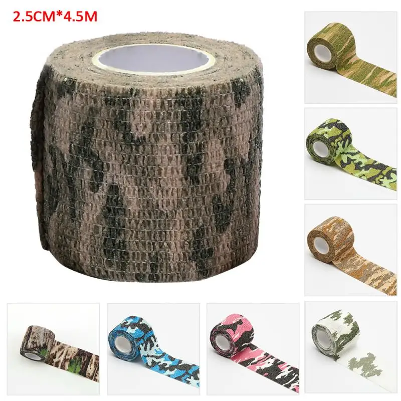 

Universal Camouflage Bandage First Aid Kit 2.5/5//10/15cm Self-adhesive Cshesive Sports Body Gauze Vet Tape Security Protection
