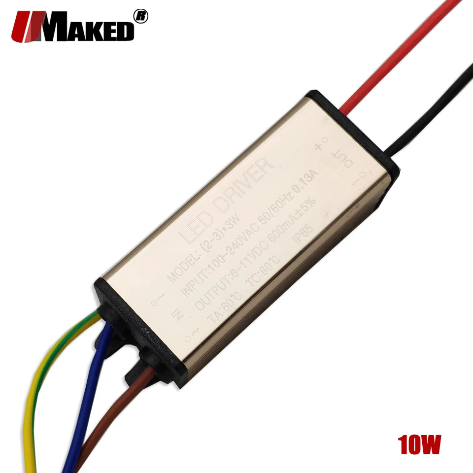 IP67 AC85-265V к DC24V-38 V адаптер трансформатора освещения Светодиодный драйвер для DIY 10W 900ma лампа COB Чип прожекторная софитная лампа