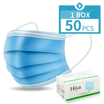 

50PCS Mask Disposable Nonwoven 3 Layer Filter Mask Mouth Face Mask Anti-Dust Protective Breathable Earloops Masks Fast Ship