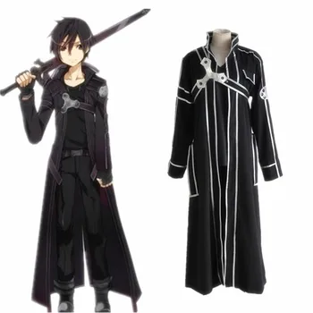 

Sword Art Online Kirito Cosplay Costume Coat In Stock Anime Sword Art Online Kirito Cosplay Clothes